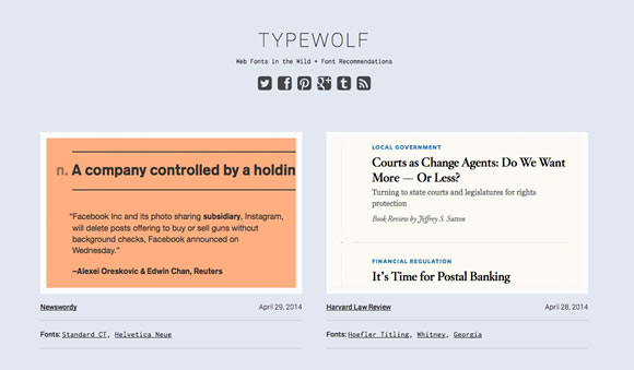 Typewolf screen