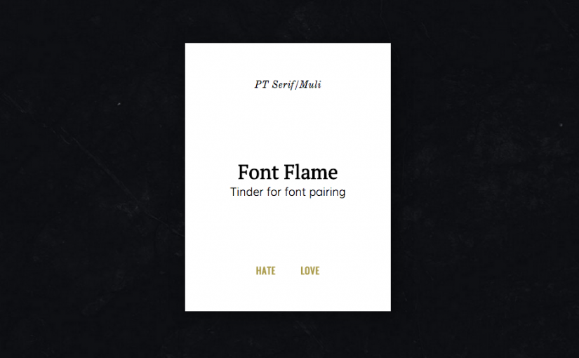 Font Flame – Gilla eller inte, typsnitssmatchning