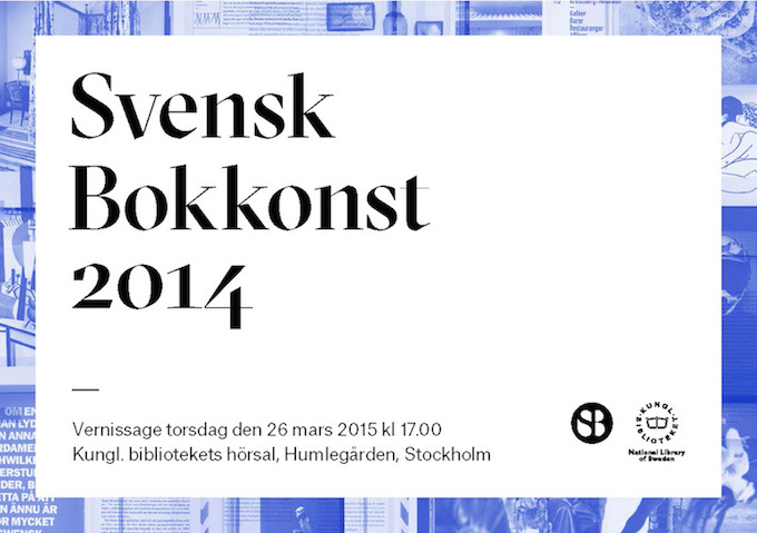 Svensk bokkonst 2014 – 26 mars kl.17.00